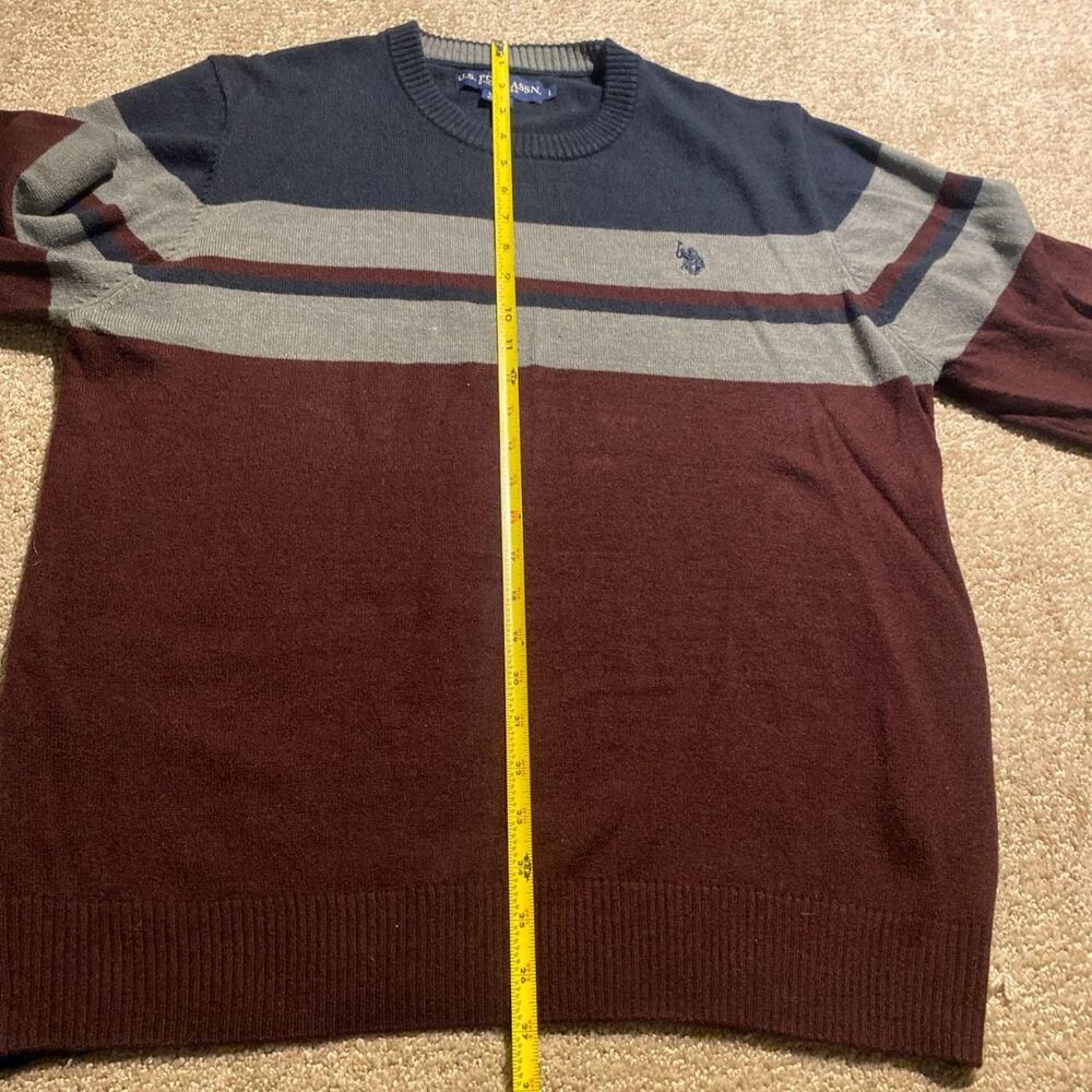 Us-polo-assn Men's Burgundy Cardigan - Picture 4 of 7